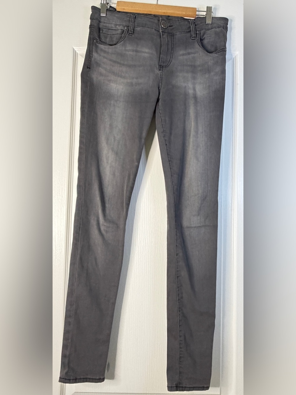 KUT from the Kloth Mia Toothpick Skinny Jeans Women’s 10 Charcoal Stretch Denim